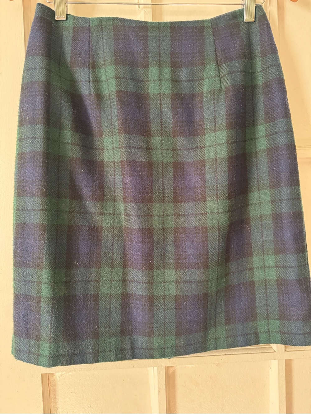 Plaid Mini Skirt in Green & Navy - Classic A-Line